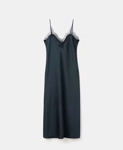 Mango Women's Satin Camisole Dress In Blue