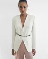 Mango Women's Satin Crinkle-effect Pants In White