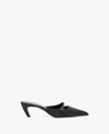 Mango Women's Satin Kitten Heel Shoes In Black