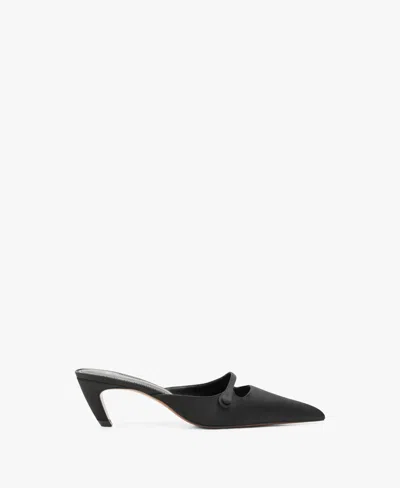 Mango Women's Satin Kitten Heel Shoes In Black
