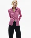 Mango Satin Lyocell Shirt Pink In Pink