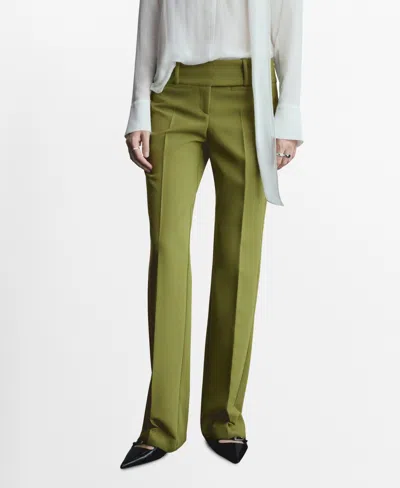 Mango Trousers Green