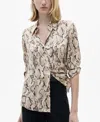 Mango Women's Satin Print Shirt In Sand