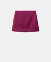 Mango Jackieo Satin Miniskirt In Purple