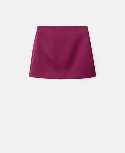 Mango Women's Satin Short Skirt In Pink