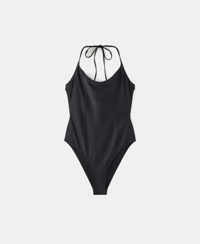 Mango Princess Seam One-piece Swimsuit In Black