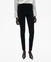 Mango Leggings With Seam Detail Black In Black