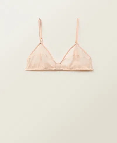 Mango Women's Seam Detail Semi-transparent Bra