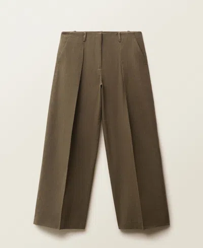 Mango Women's Seamless Linen Suit Pants In Brown