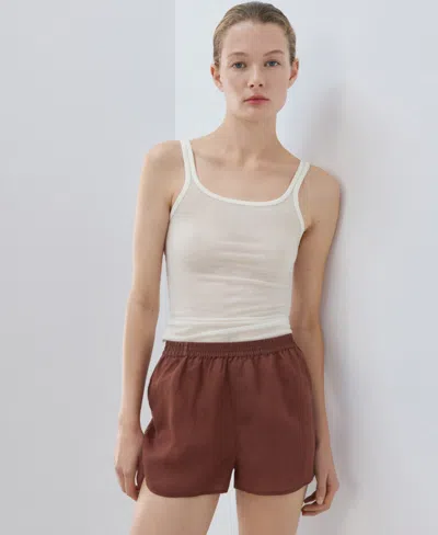 Mango Women's Seamless Lyocell Wool Top In Neutral