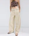 Mango Balloon Pants In Beige,khaki