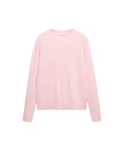 Mango Women's Selection 100% Cashmere Crewneck Sweater In Pink