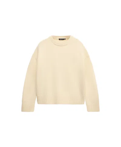 Mango Women's Selection Crewneck Wool-blend Sweater In Neutral
