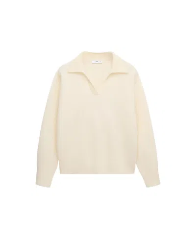 Mango Women's Selection Loose-fit Polo Sweater In Neutral