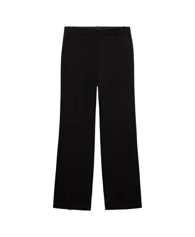 Mango Women's Selection Straight Mid-rise Viscose Trousers In Black