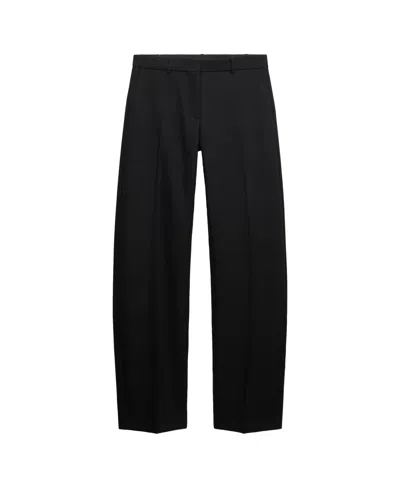 Mango Women's Selection Wide-leg Wool Suit Trousers In Black