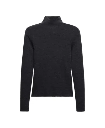 Mango Women's Selection Wool Long-sleeve Turtleneck Sweater In Black