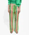 Mango Semi-transparent Printed Trousers Green In Green