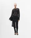 Mango Women's Semi-transparent Silk Blend Midi Dress In Black