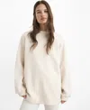 Mango Women's Shearling Pajama Sweatshirt In White