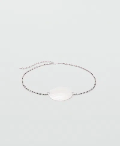 Mango Women's Shell Chain Belt In Metallic