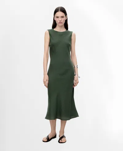 MANGO WOMEN'S SHIFT MIDI DRESS