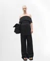 Mango Strapless Dress With Shiny Details Black In Black