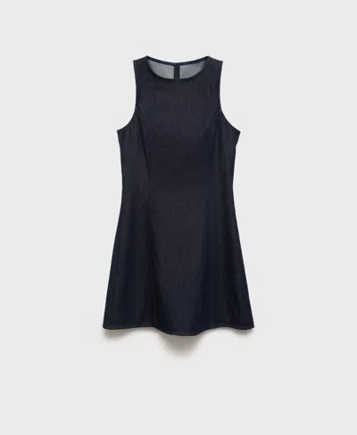 MANGO WOMEN'S SHORT DENIM DRESS
