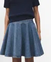 Mango Short Denim Skirt Medium Blue In Blue