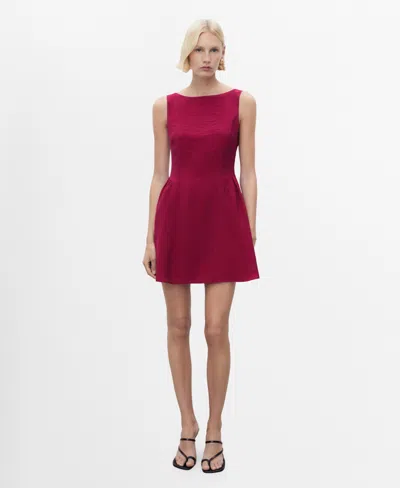 MANGO WOMEN'S SHORT FLARED DRESS
