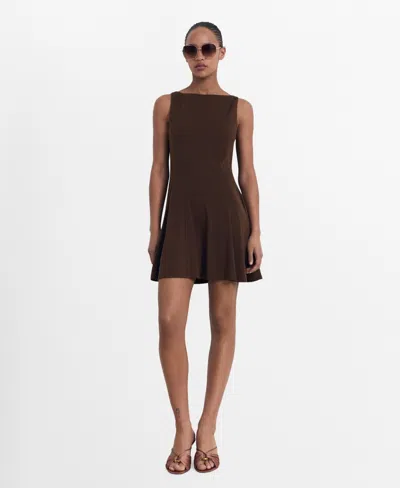 MANGO WOMEN'S SHORT FLARED DRESS