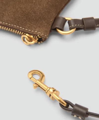 Mango Women's Short Handle Leather Case In Brown