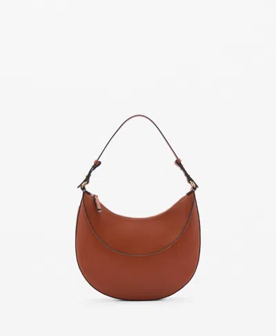 Mango Women's Short-handle Shoulder Bag In Leather