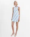 Mango Sleeveless Knit Shift Dress In Multi