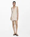Mango Robe In Beige
