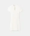Mango Open Knit Minidress In Sand