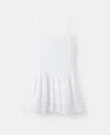Mango Short Openwork Dress In White