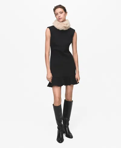 Mango Women's Short Ruffle Dress In Black