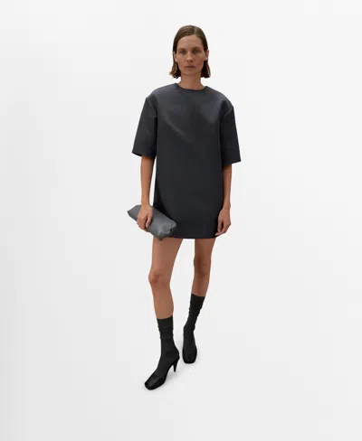 MANGO WOMEN'S SHORT SATIN DRESS