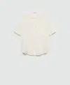 Mango Women's Short Sleeve Shirt In White