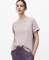 Mango Women's Short-sleeved Cotton T-shirt In Lilac
