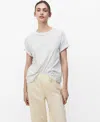Mango Cotton Crewneck T-shirt In Neutral