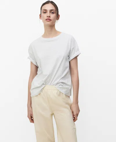 Mango Women's Short-sleeved Cotton T-shirt In Vanilla