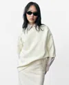 Mango Rama Short Sleeve Crewneck Sweater In White
