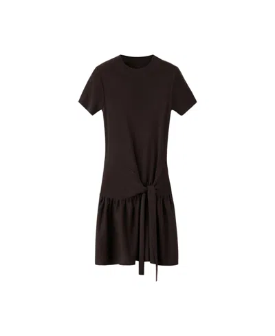 Mango Women's Short-sleeve A-line Lace-up Dress In Brown