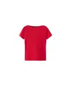 Mango Pull-over Maille Fine Manches Courtes In Red
