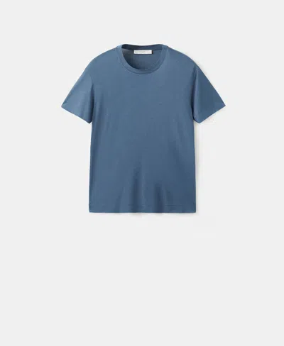 Mango Women's Short-sleeved Micro-modal Pajama Top In Blue