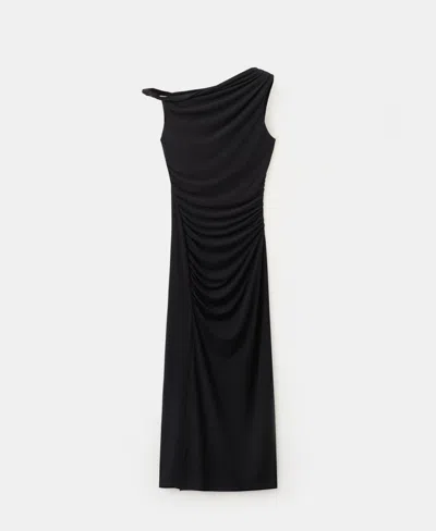 Mango Women's Side Slit Asymmetrical Dress In Black