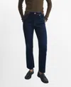 Mango Women's Sienna Flared Cropped Jeans In Blue