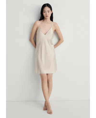 Mango Women's Silk Nightgown In Neutral